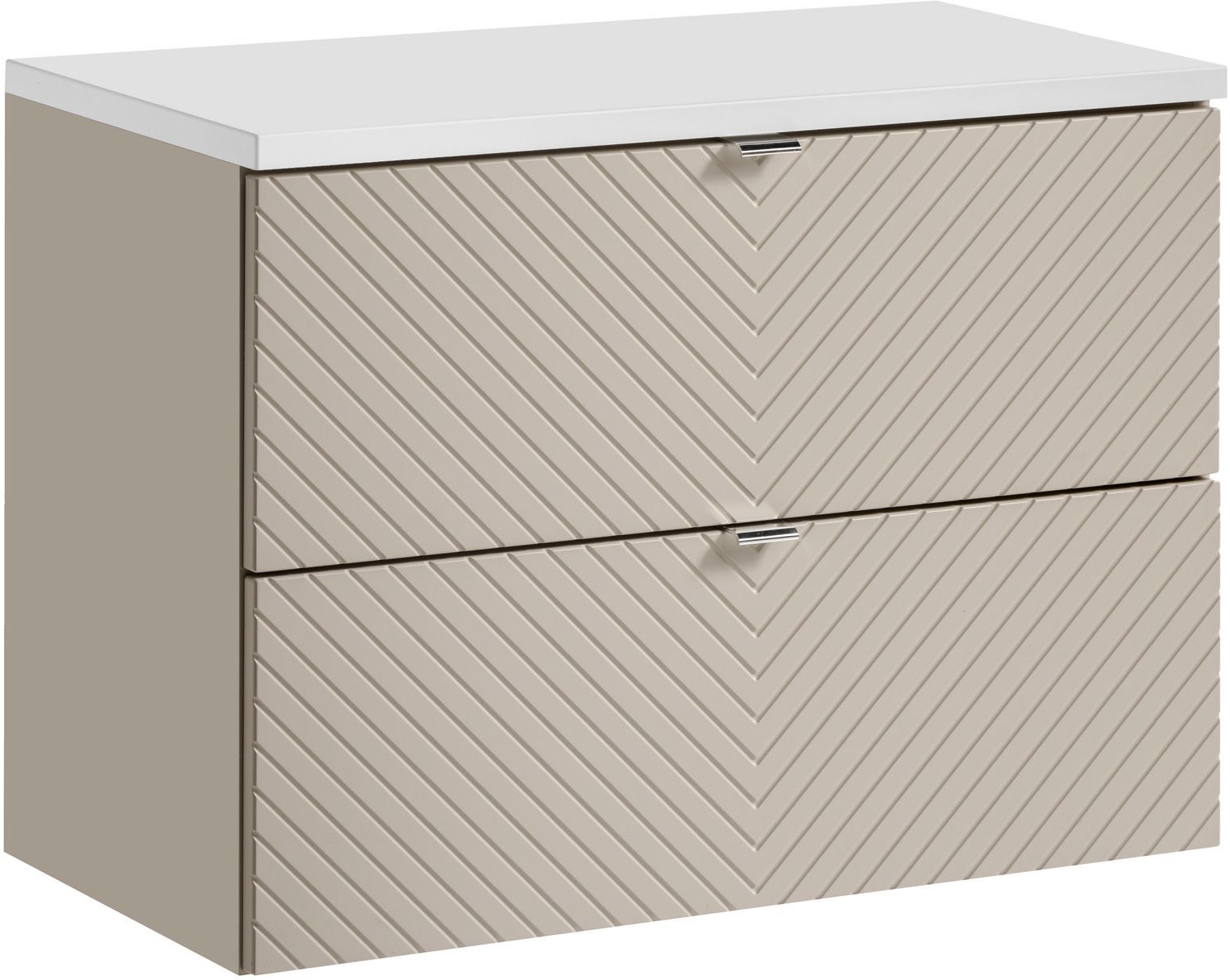 Conjunto armario Comad Viva Cashmere VIVA CASHMERE 82-80-2S, encimera Comad Nova White NOVA WHITE 89-80