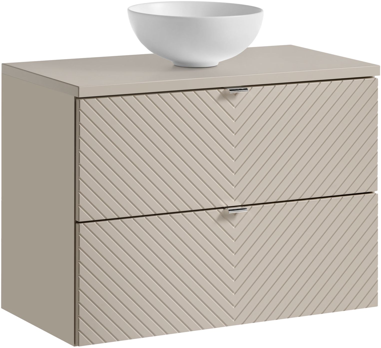 Conjunto armario Comad Viva Cashmere VIVA CASHMERE 82-80-2S, lavabo Comad Domi UN-DOMI-MW 78249MW, NOVA CASHMERE 89-80