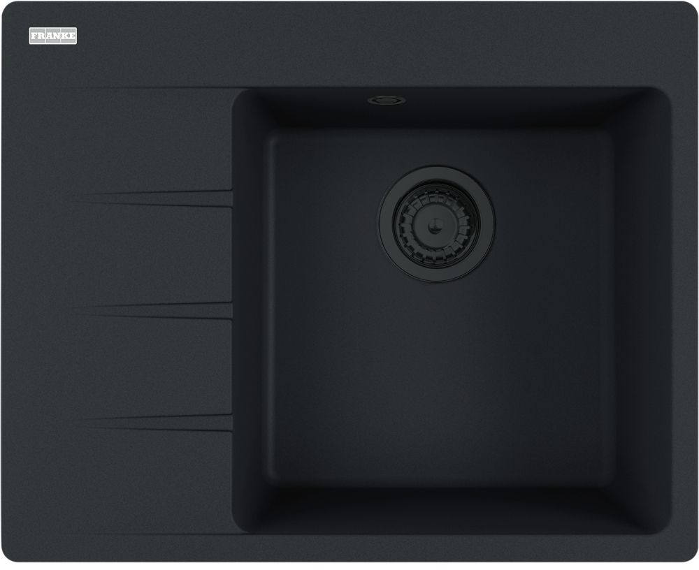Franke Centro fregadero de granito 62x50 cm negro 114.0693.566