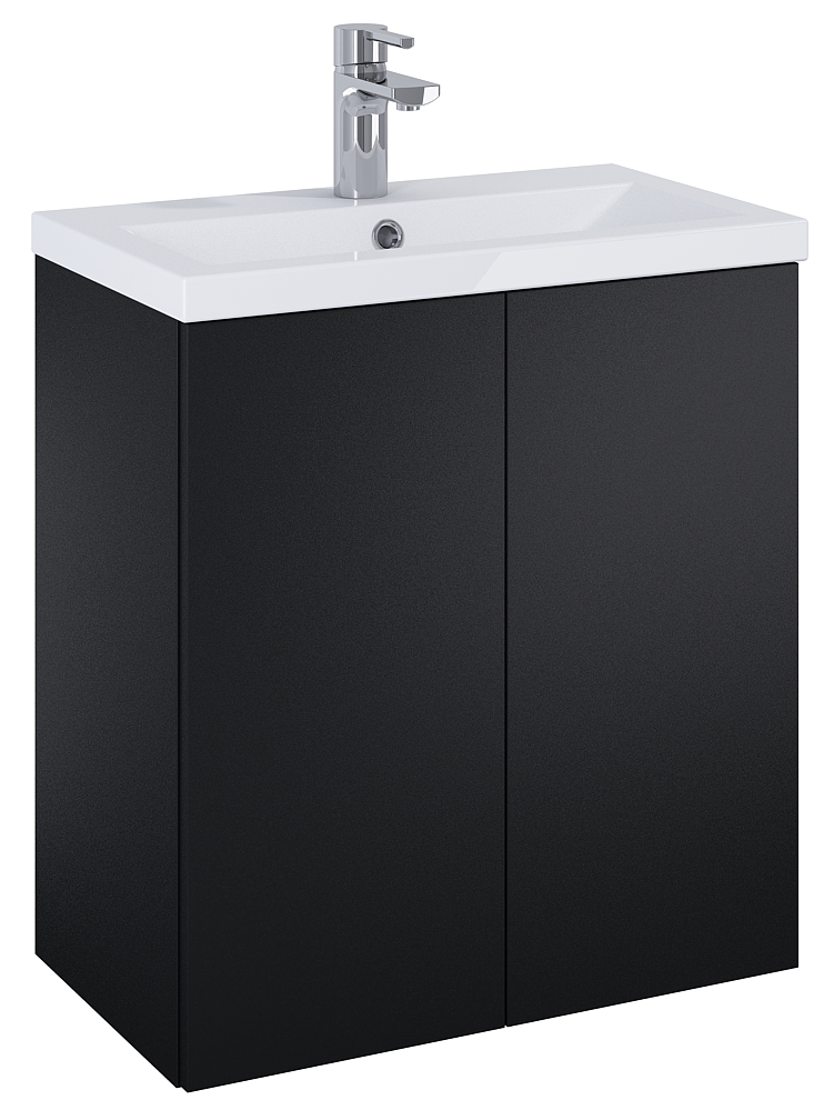 Elita Kido lavabo con mueble 60.6 cm negro RE020600117160