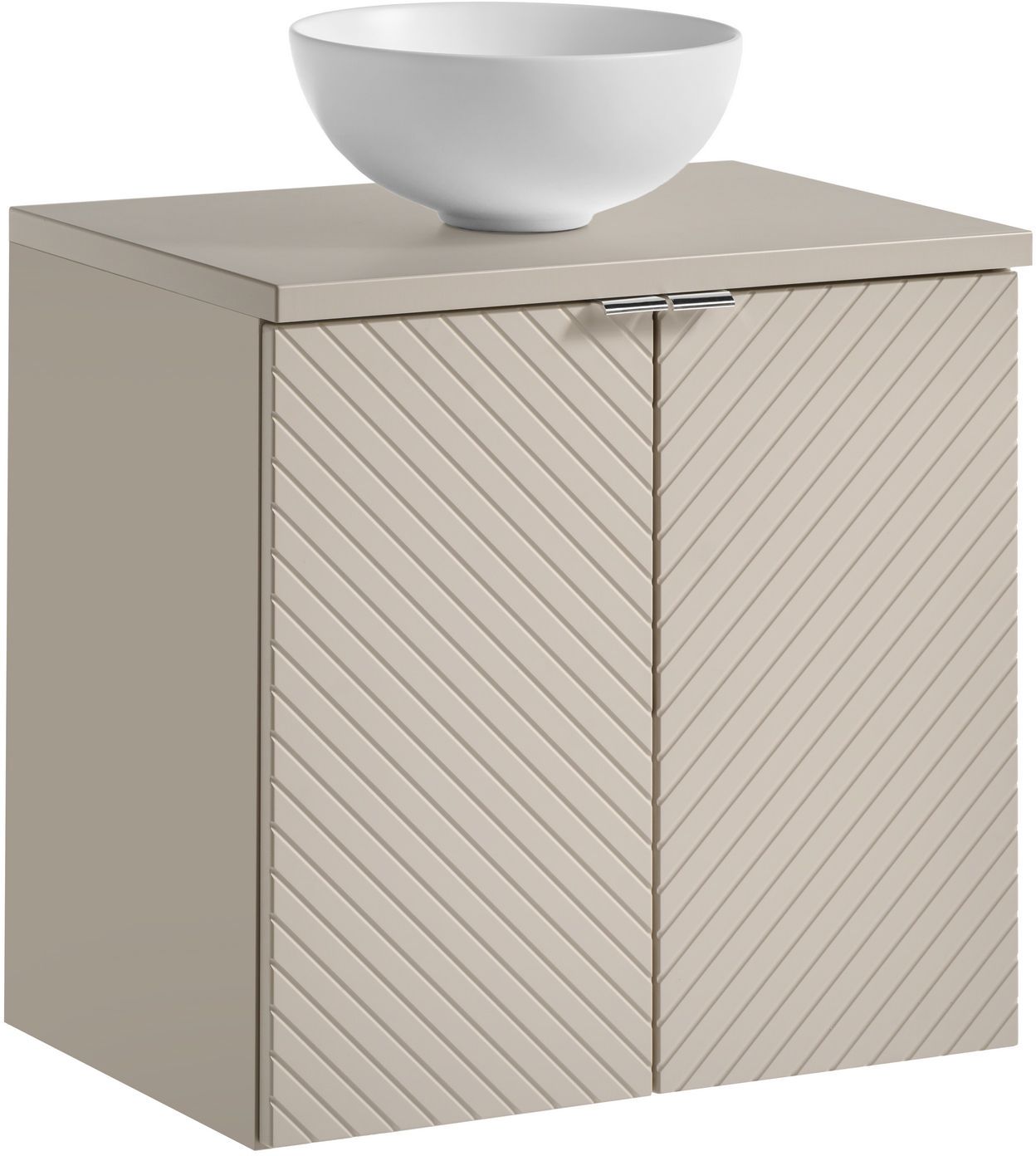 Conjunto armario Comad Viva Cashmere VIVA CASHMERE 82-60-2D, lavabo Comad Domi UN-DOMI-MW 78249MW, NOVA CASHMERE 89-60