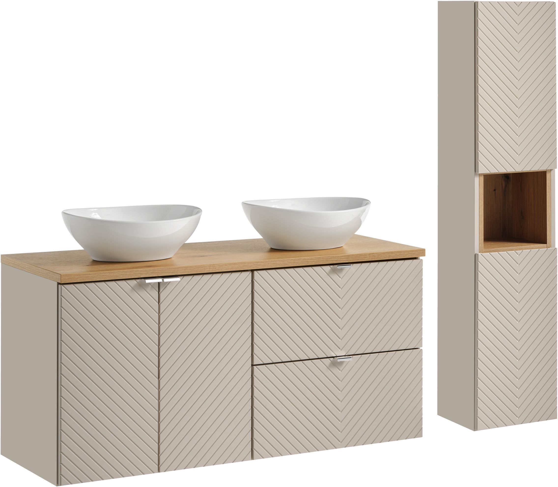 Conjunto armario Comad Viva Cashmere VIVA CASHMERE 82-60-2S, armario Comad Viva Cashmere VIVA CASHMERE 82-60-2D, VIVA CASHMERE 80-03-2D, NOVA OAK A 89-120, UN-LOLA-GW