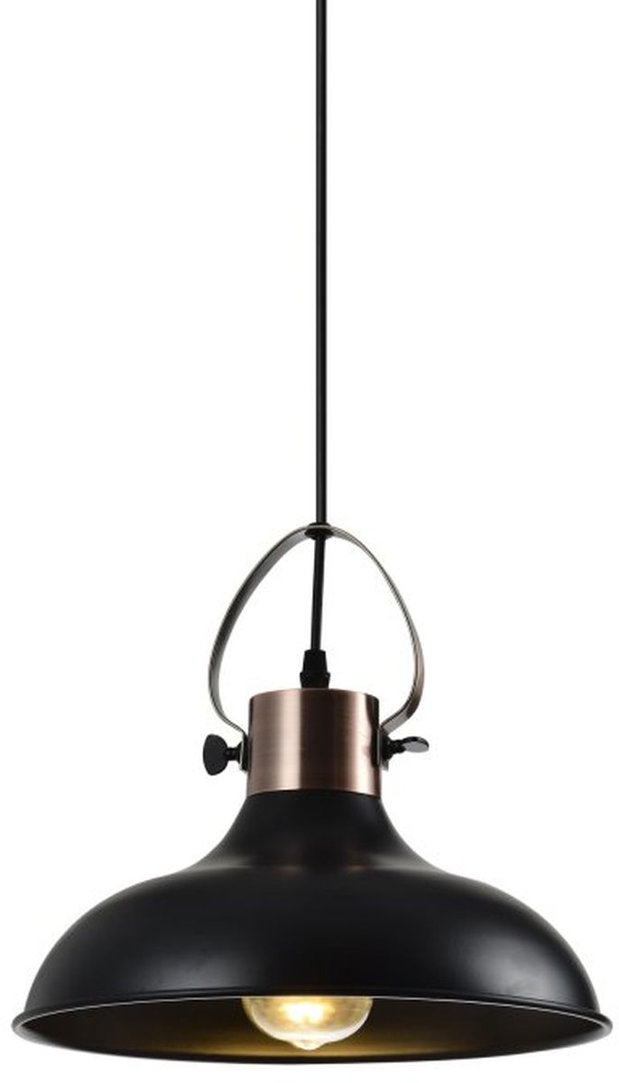 GTV Mees lámpara colgante 1x40 W negro OS-MEES-10-DEC