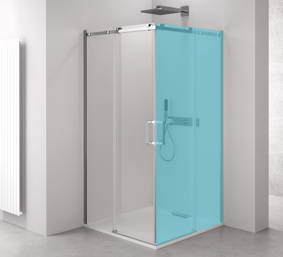 Polysan Thron Line puerta de ducha 80 cm corredera cromo brillante/vidrio transparente TL5280