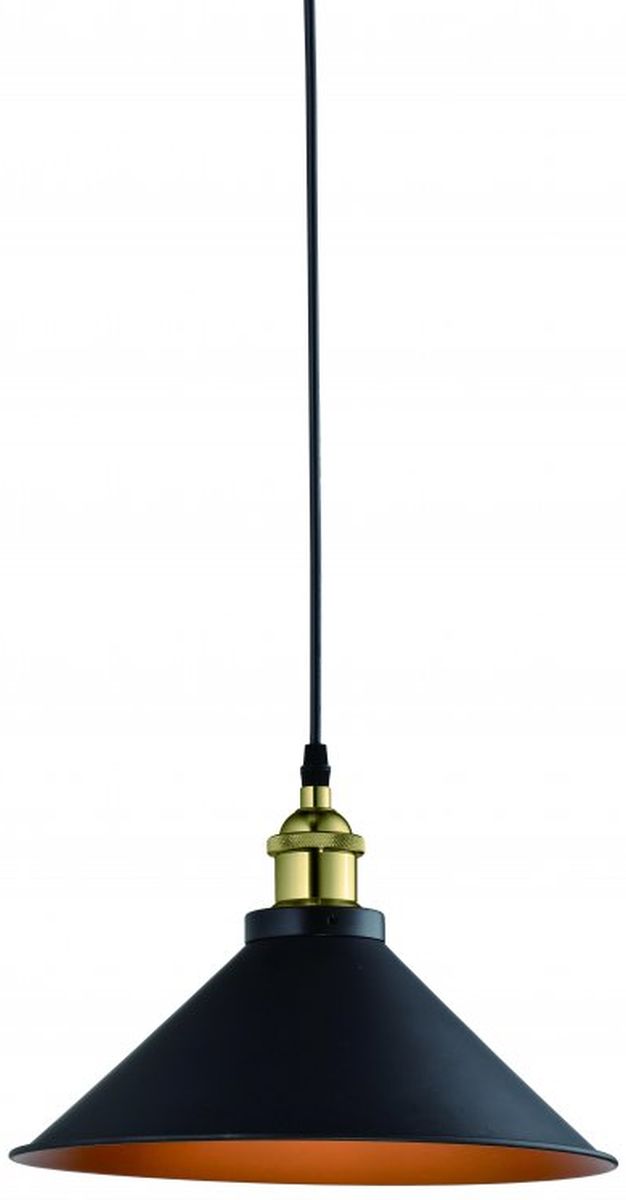 GTV Mani lámpara colgante 1x40 W negro-oro OS-MANI2-11-DEC