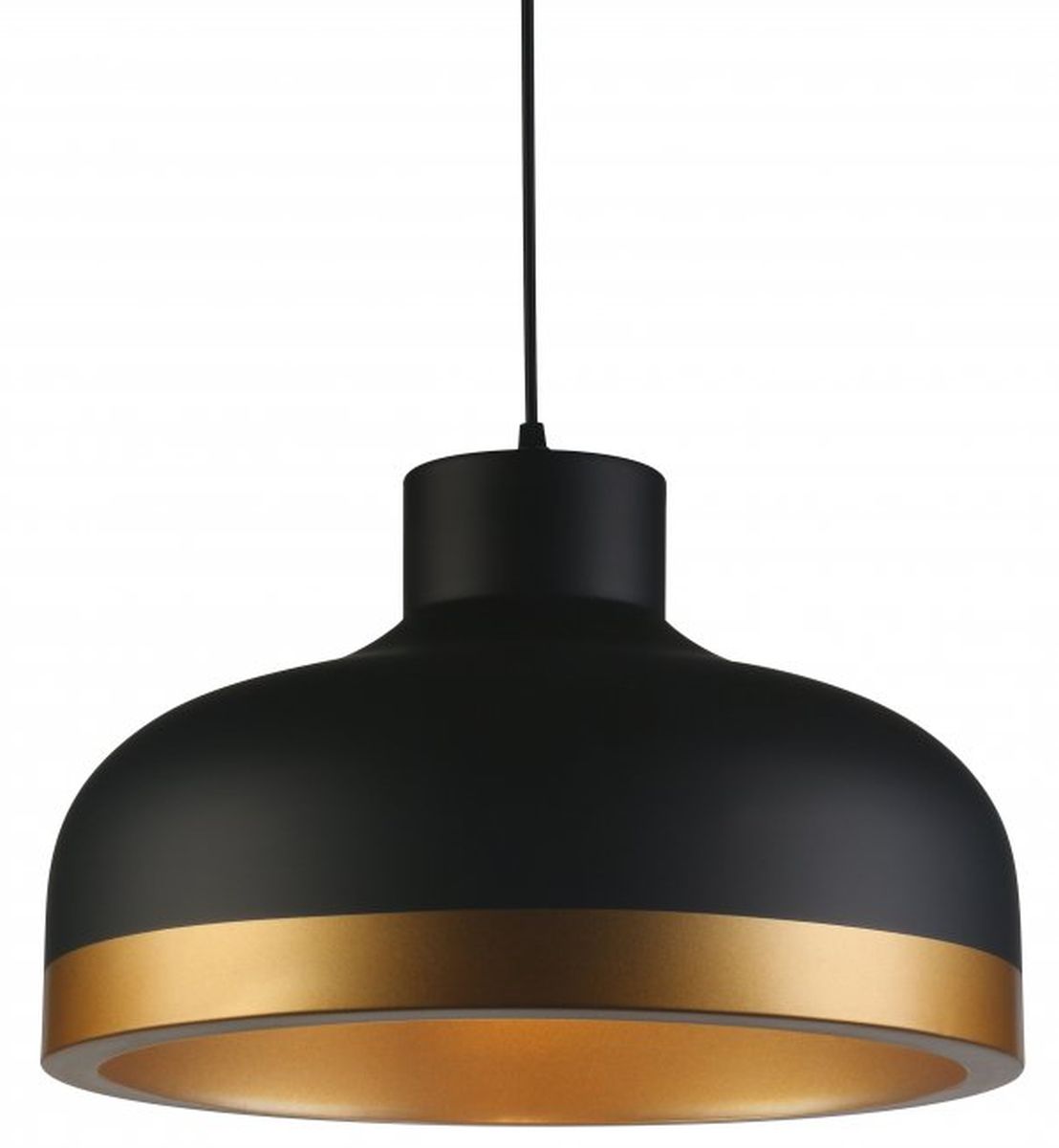 GTV Goldi lámpara colgante 1x40 W negro-oro OS-GOLD2-11-DEC