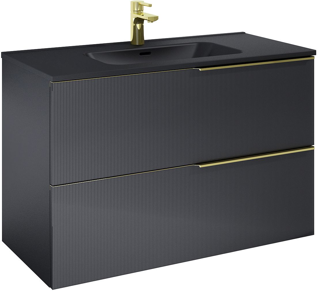 Elita Soho armario 100x45.3x63.5 cm suspendido, para lavabo negro RE011004047160