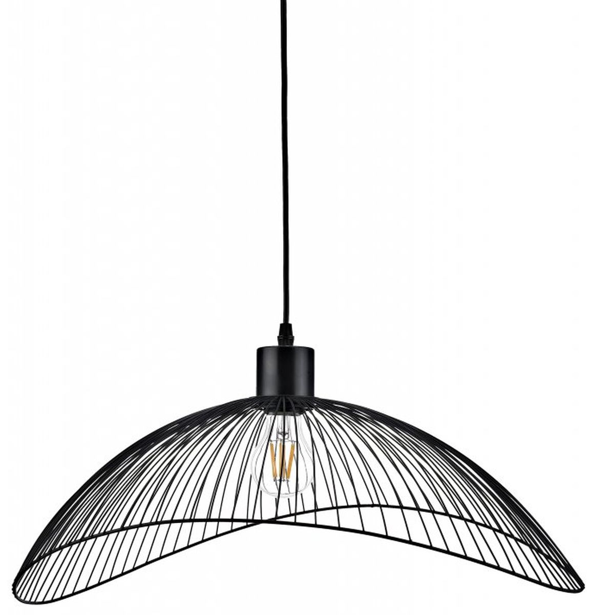 GTV Reto lámpara colgante 1x40 W negro OS-RETO1-10-DEC