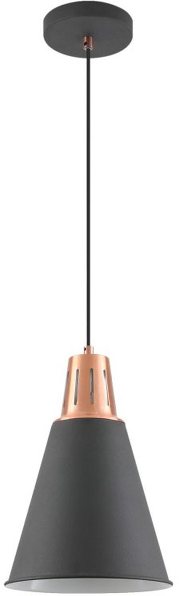 GTV Gianni lámpara colgante 1x40 W negro-oro OS-GIAN-E27-11-DEC