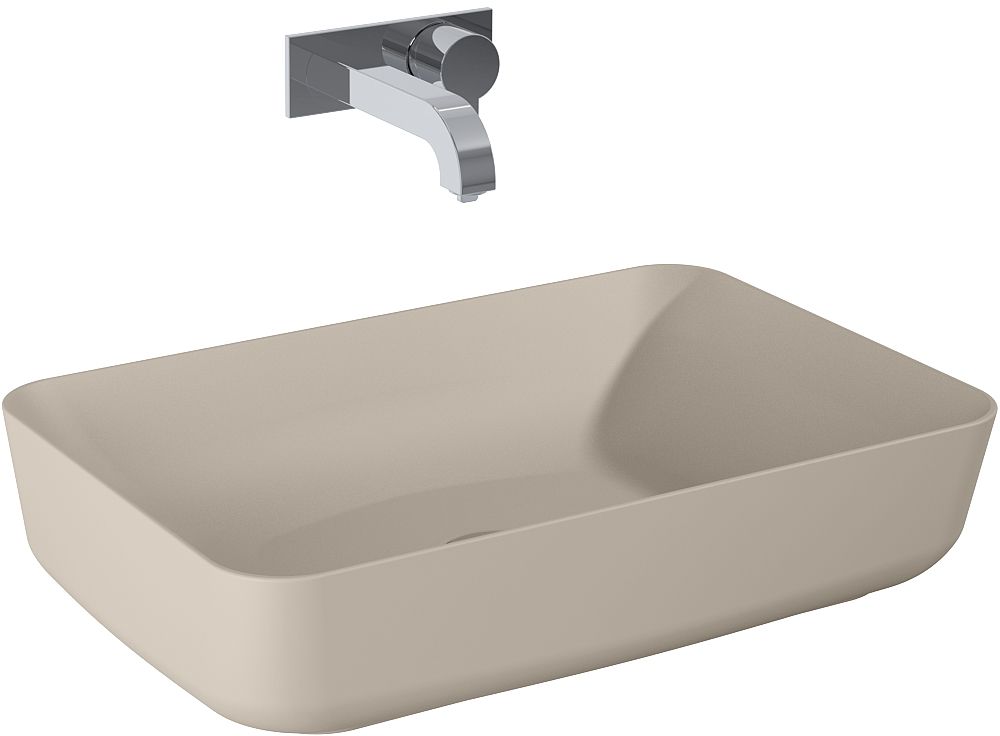 Elita Nomia lavabo 50x39 cm rectangular sobre encimera marrón/beige RE040500057020
