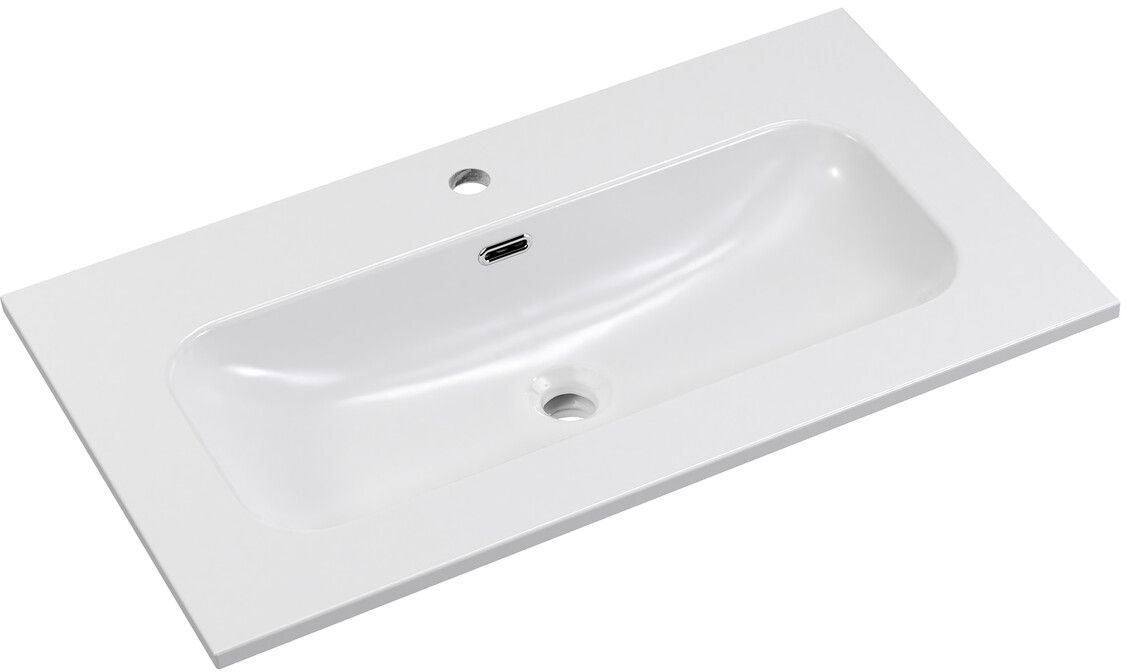 Comad Fly lavabo 81x46 cm rectangular para mueble blanco FLY WHITE GLOSS UM 80-46 DP ( E-8073-80 )