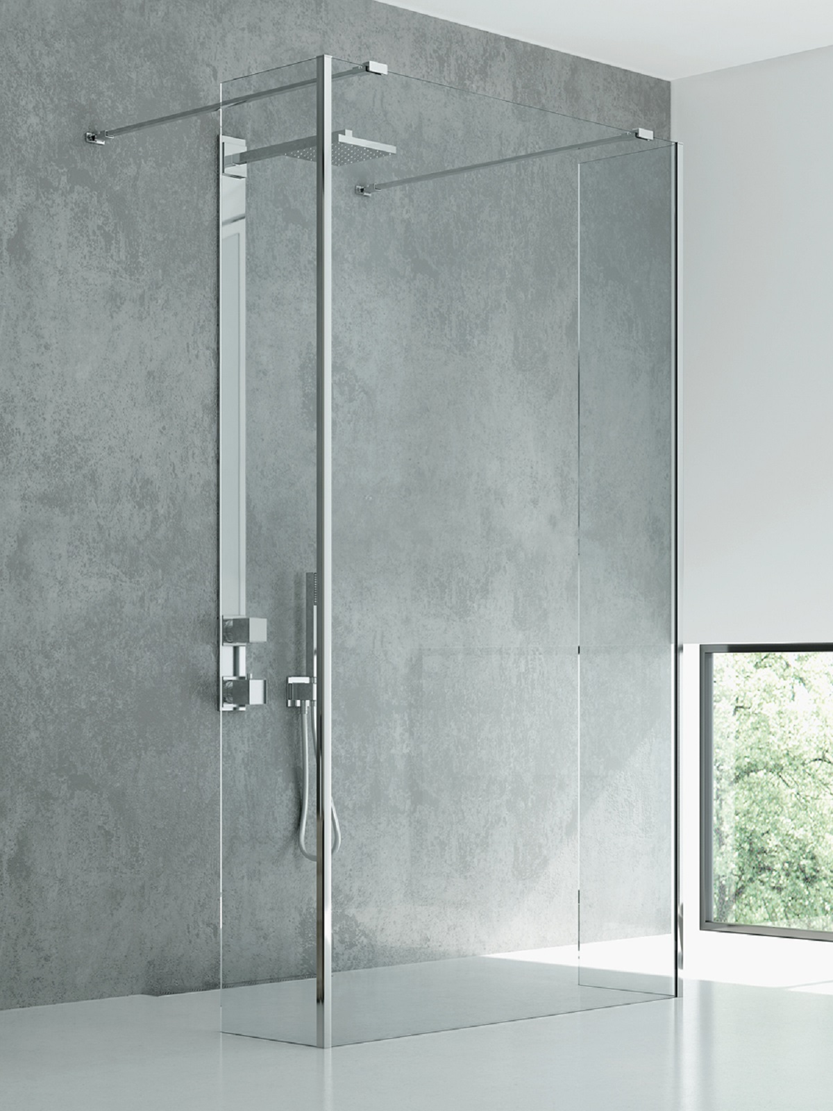 New Trendy New Modus mampara de ducha walk-in 110 cm cromo brillante/vidrio transparente EXK-5500