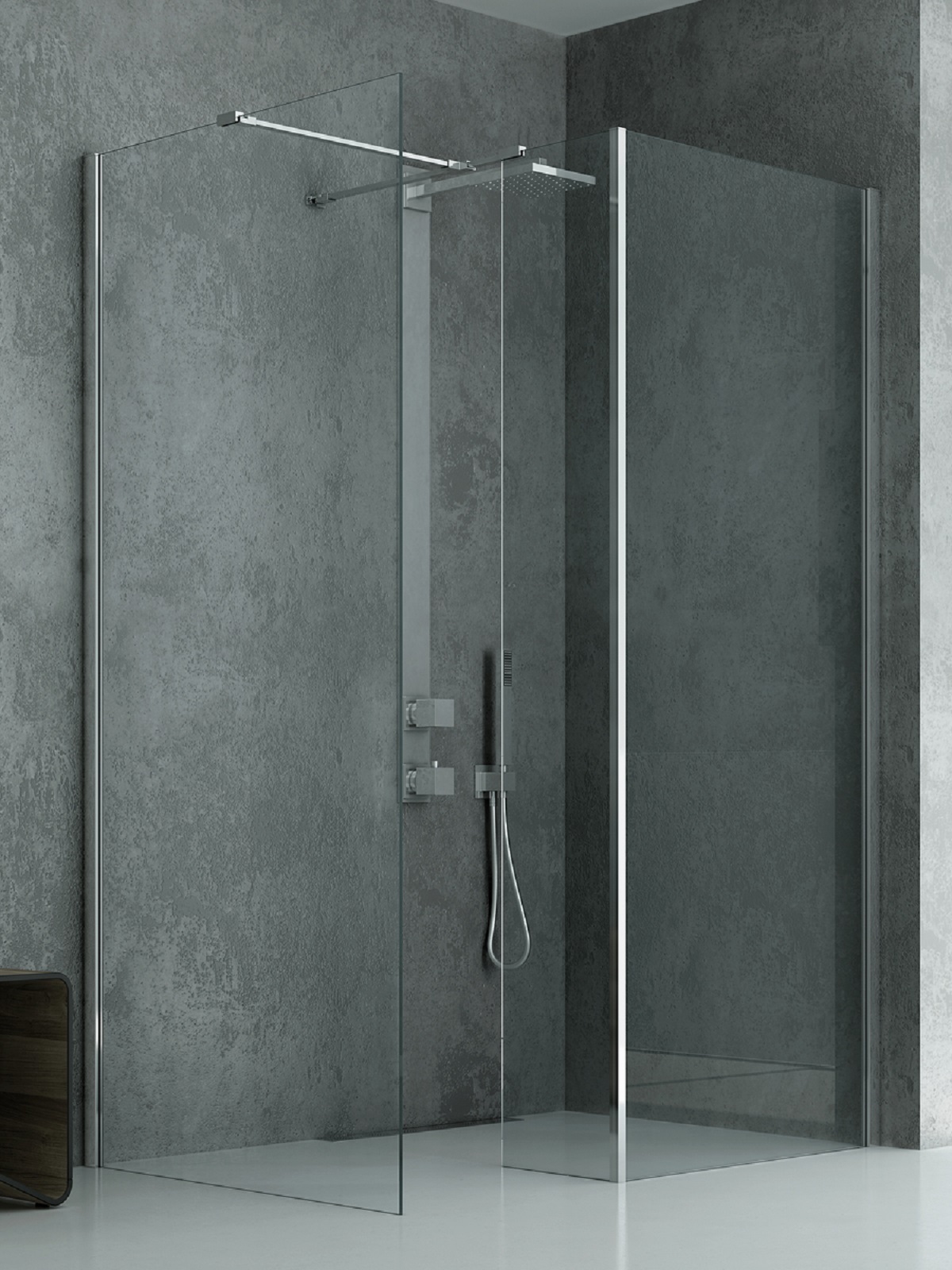 New Trendy New Modus mampara de ducha walk-in 110 cm cromo brillante/vidrio transparente EXK-5509