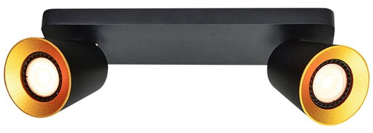 GTV Elli lámpara de techo 2x20 W negro OS-ELLI-2GU10-10-DEC