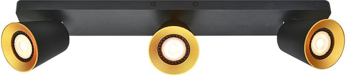 GTV Elli lámpara de techo 3x20 W negro OS-ELLI-3GU10-10-DEC