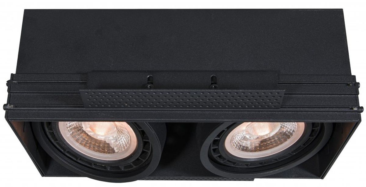 GTV Milo lámpara empotrada 2x40 W negro OS-MILO2-10-DEC