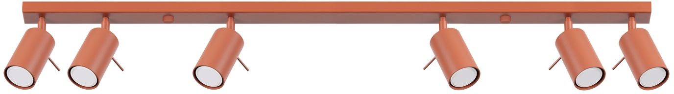 Sollux Lighting Ring lámpara de techo 6x10 W rojo SL.1511