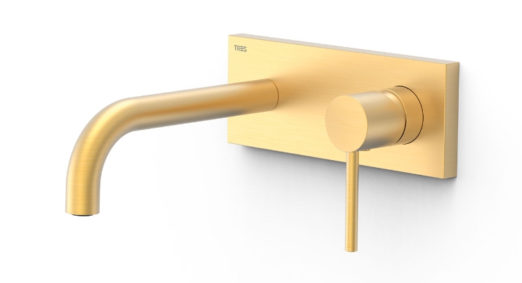 Tres Study-Tres grifo para lavabo empotrado oro 26230031OM