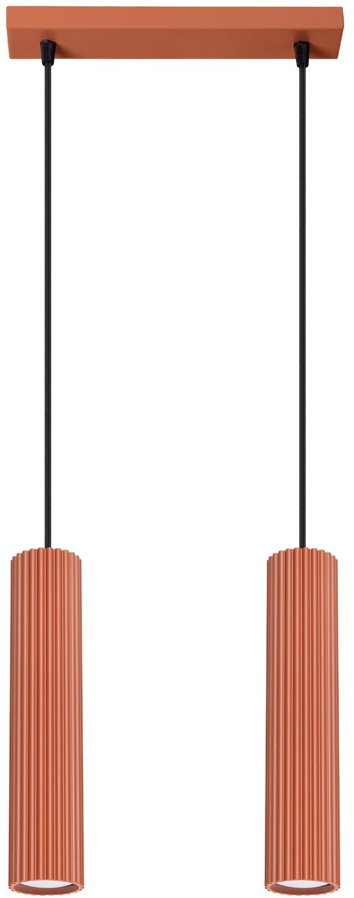 Sollux Lighting Karbon lámpara colgante 2x10 W rojo SL.1631