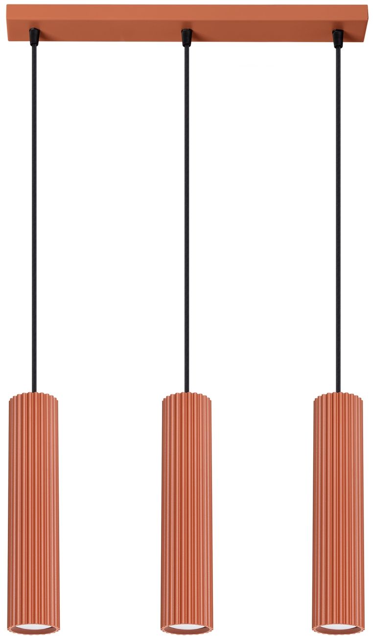 Sollux Lighting Karbon lámpara colgante 3x10 W rojo SL.1632