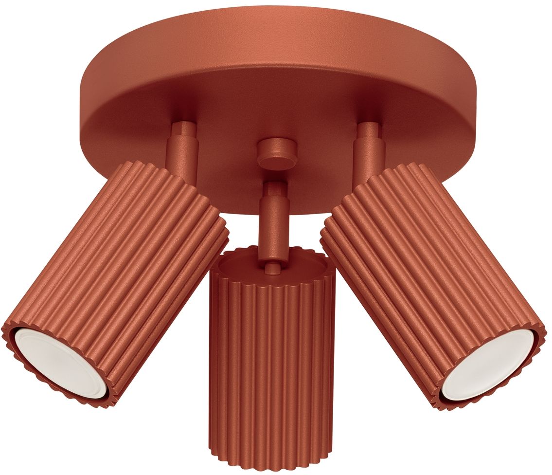 Sollux Lighting Karbon lámpara de techo 3x10 W rojo SL.1639