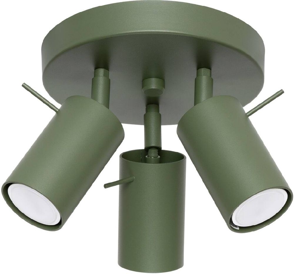Sollux Lighting Ring lámpara de techo 3x10 W verde SL.1503