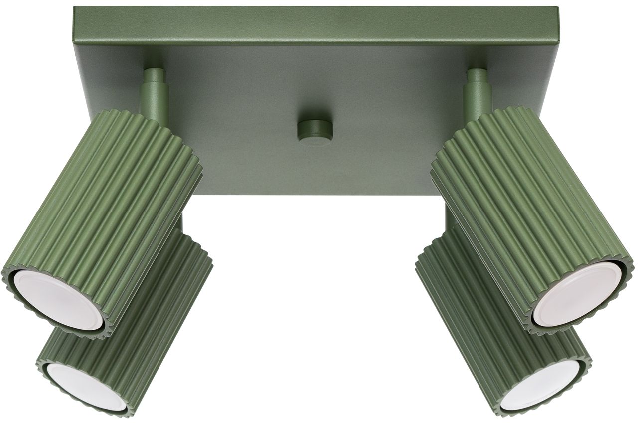 Sollux Lighting Karbon lámpara de techo 4x10 W verde SL.1621