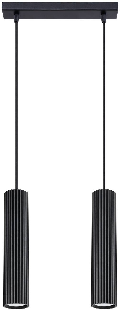 Sollux Lighting Karbon lámpara colgante 2x10 W negro SL.1574