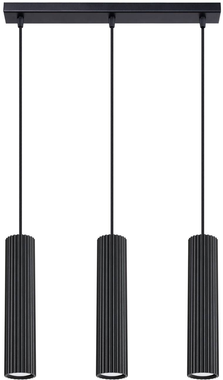 Sollux Lighting Karbon lámpara colgante 3x10 W negro SL.1575