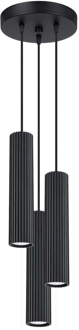 Sollux Lighting Karbon lámpara colgante 3x10 W negro SL.1576