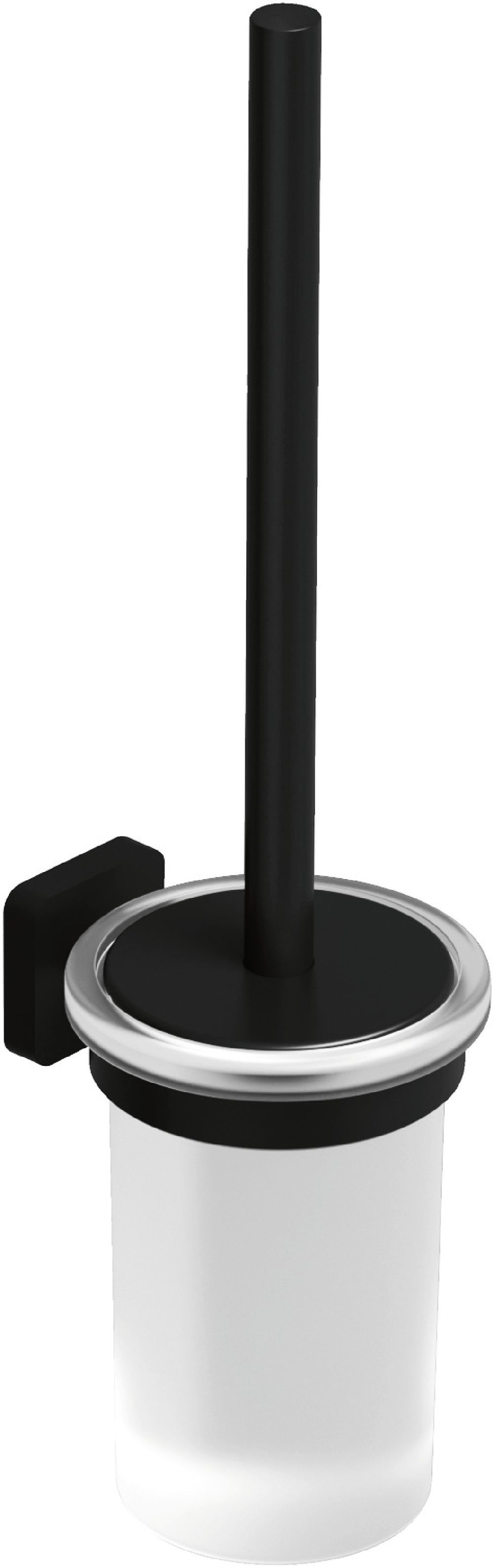 Kludi Vela S escobilla de wc con soporte atornillado negro 2597439