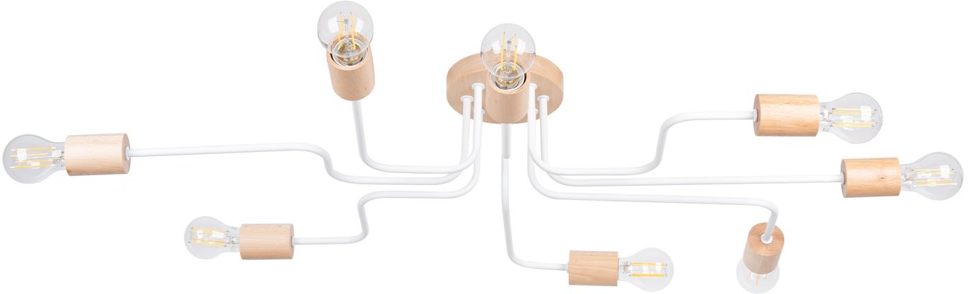 Sollux Lighting Timbo lámpara de techo x15 W blanco-madera SL.1667