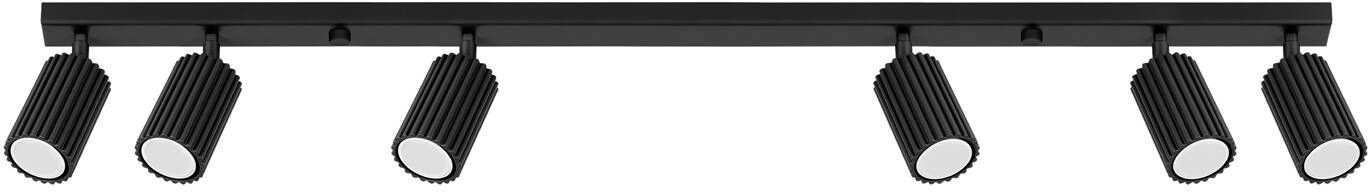 Sollux Lighting Karbon lámpara de techo 6x10 W negro SL.1585