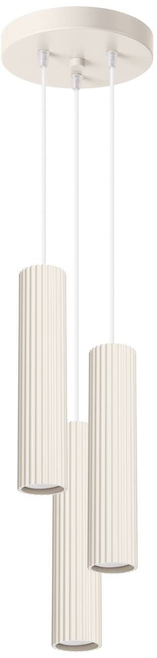 Sollux Lighting Karbon lámpara colgante 3x10 W beige SL.1595