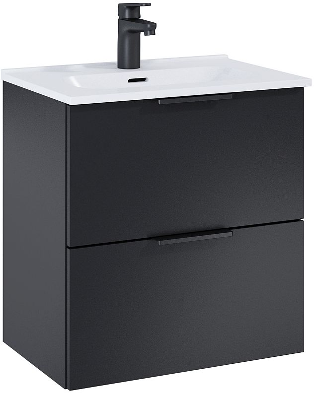 Elita Street Plus lavabo con mueble 51.3 cm negro RE020500107160