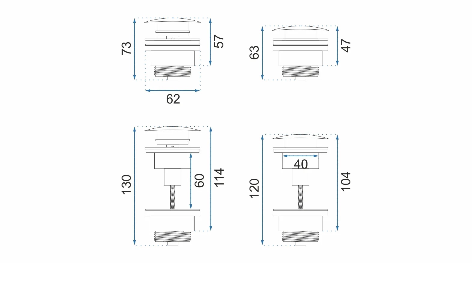Rea tapón para lavabo oro REA-A8110