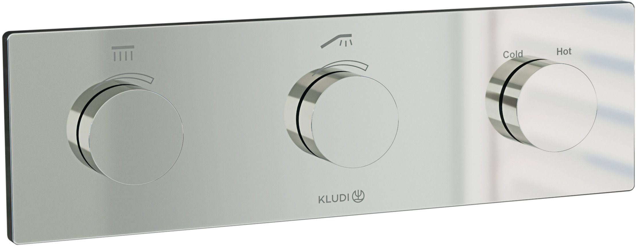 Kludi Pushtronic grifo de bañera y ducha empotrado con termostato cromo 3830005-00