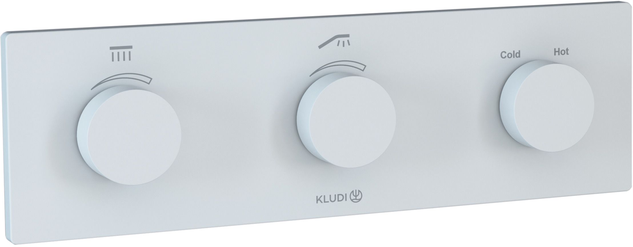 Kludi Pushtronic grifo de bañera y ducha empotrado con termostato blanco 3830053-00