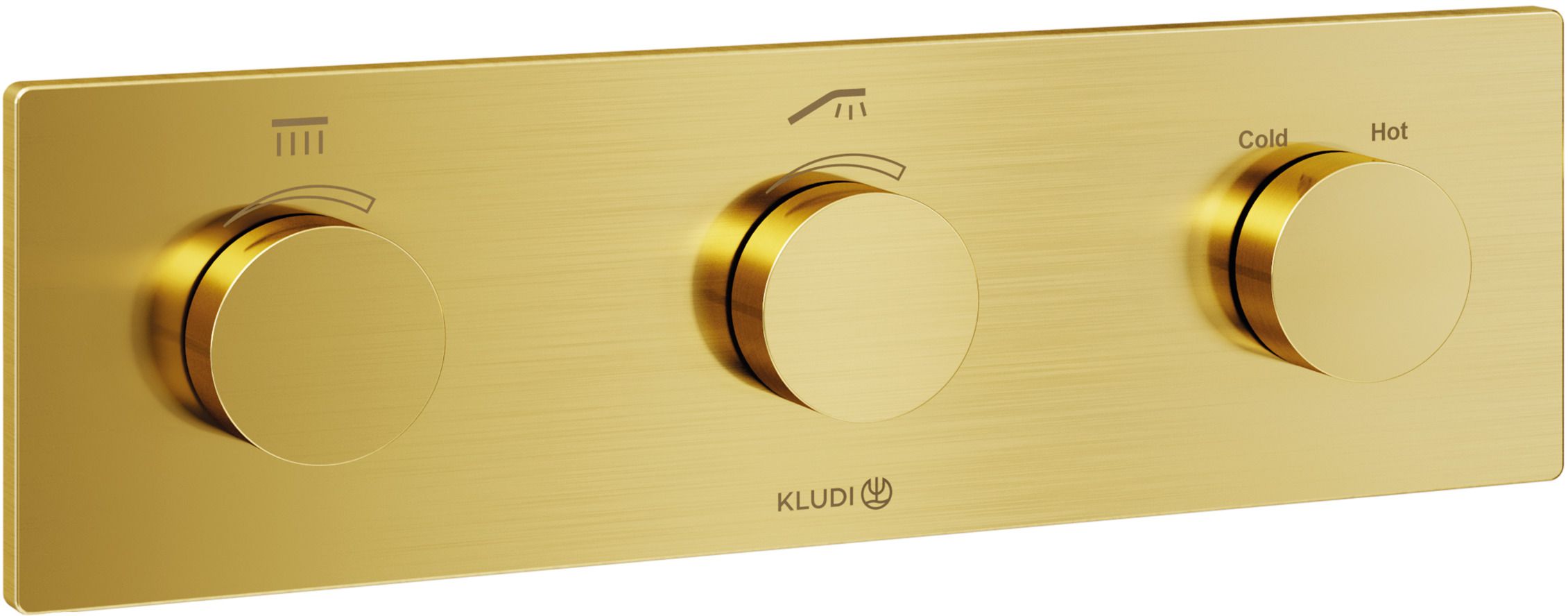 Kludi Pushtronic grifo de bañera y ducha empotrado con termostato oro 38300N0-00