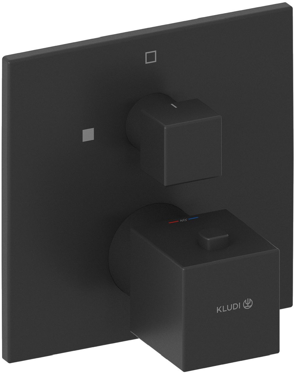 Kludi Decus grifo para ducha empotrado con termostato negro 548853975