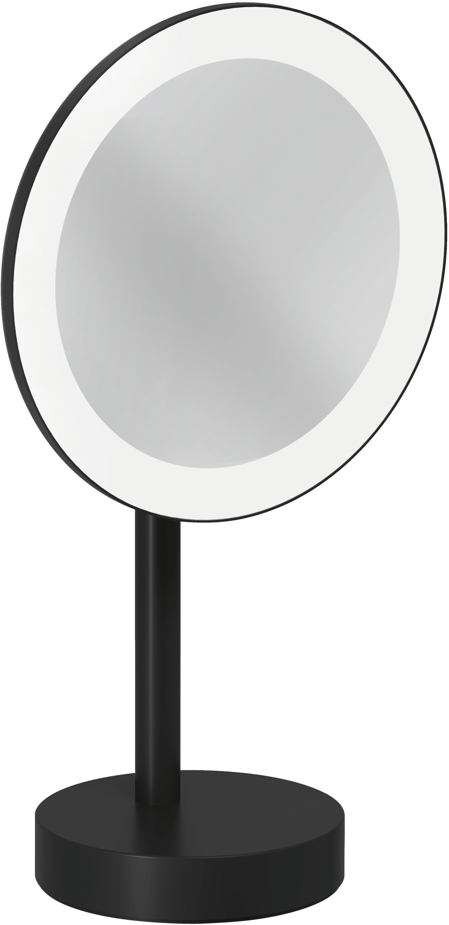 Kludi Vela R espejo cosmético 20.2x35.5 cm redondo con iluminación negro 5899539F