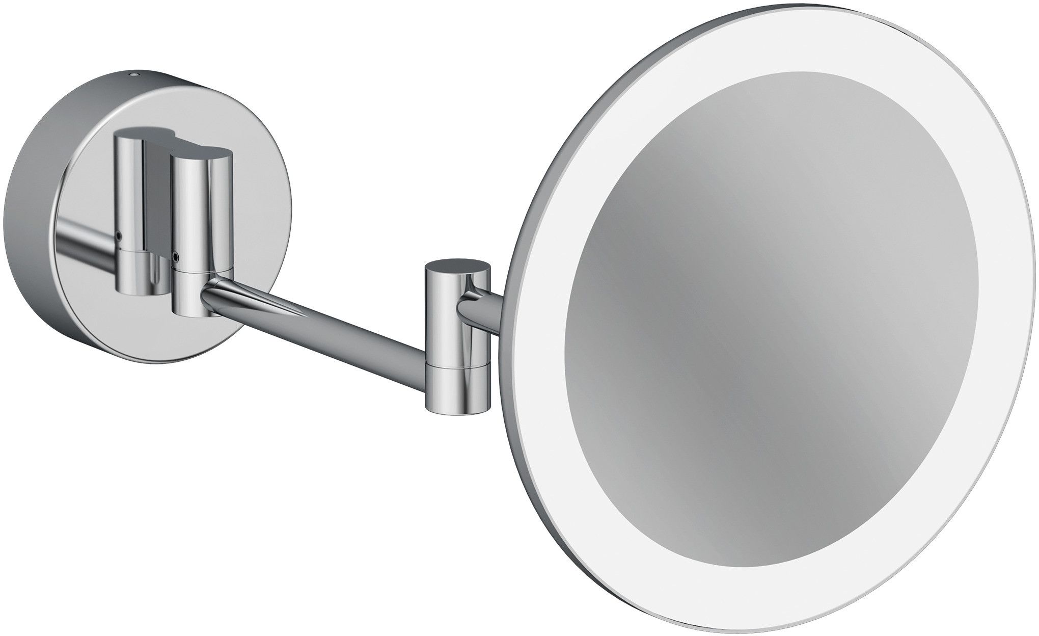 Kludi Vela R espejo cosmético 20.2x20.2 cm redondo con iluminación cromo 5899505W