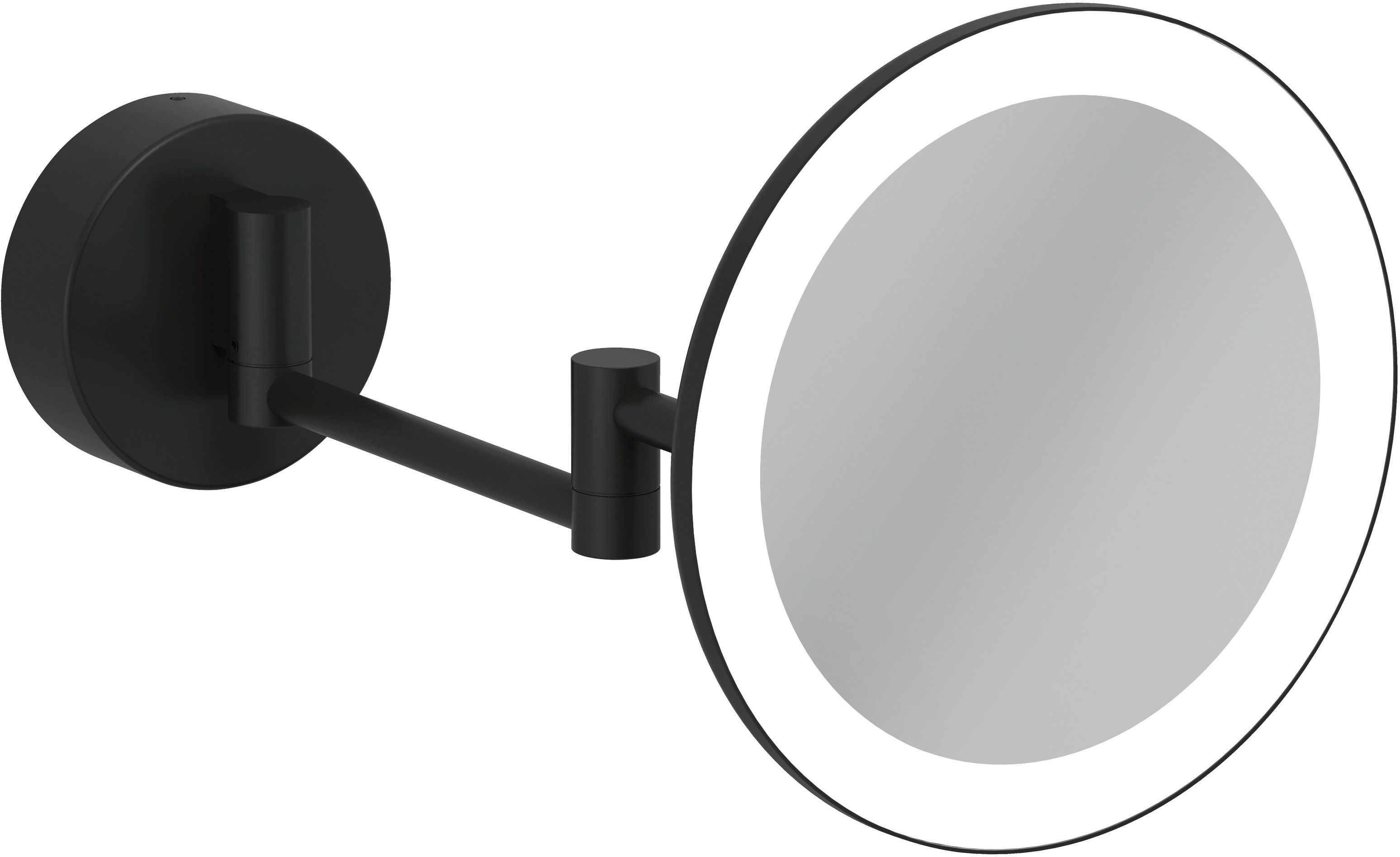 Kludi Vela R espejo cosmético 20.2x20.2 cm redondo con iluminación negro 5899539W