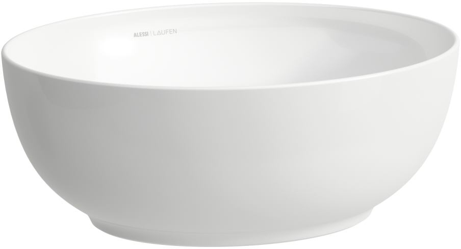 Laufen Ilbagnoalessi lavabo 45x38 cm oval sobre encimera blanco brillante H8189754001121