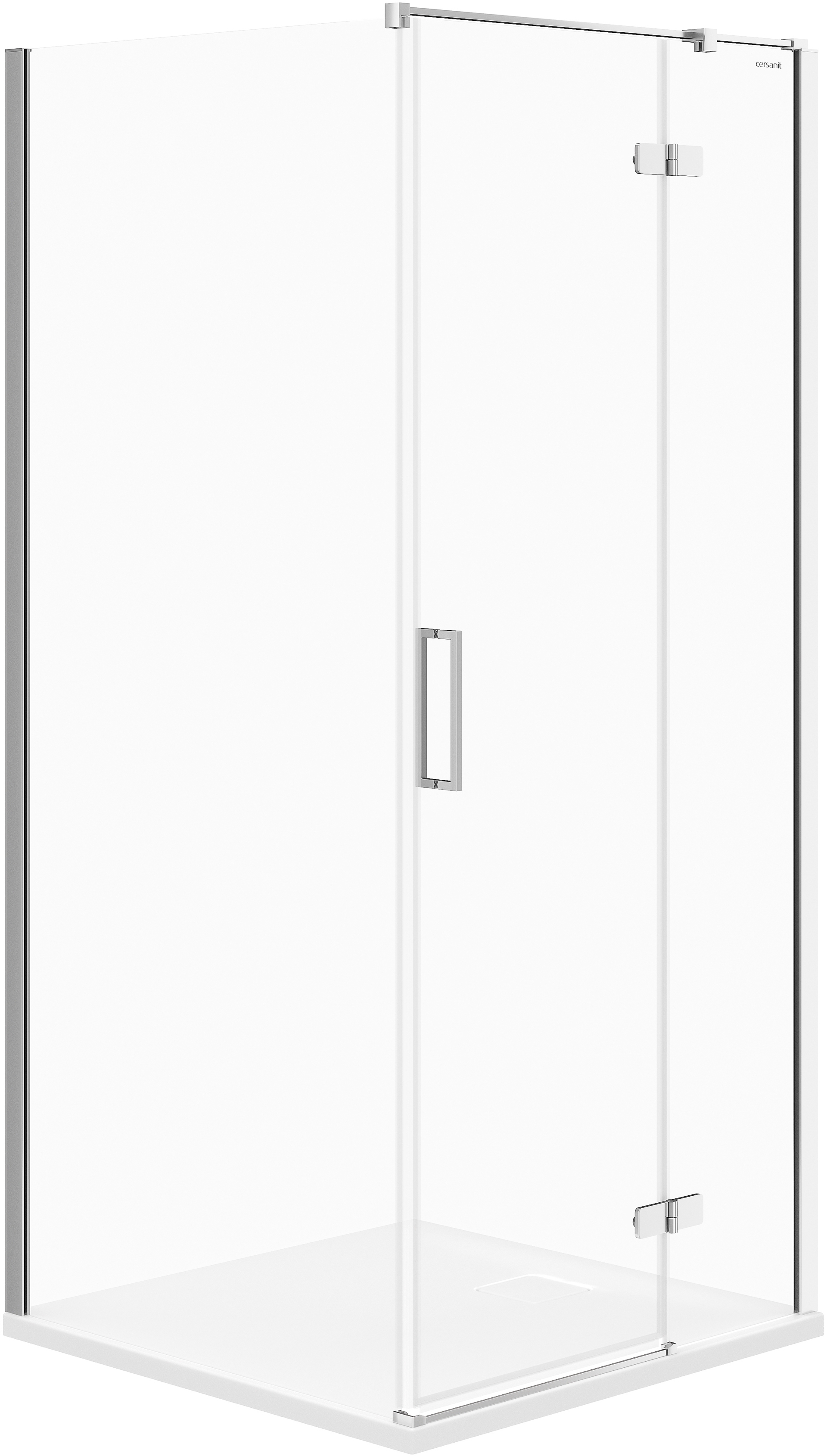 Cersanit City kabina prysznicowa 90x90 cm kwadratowa prawa chrom połysk/szkło przezroczyste S584-101
