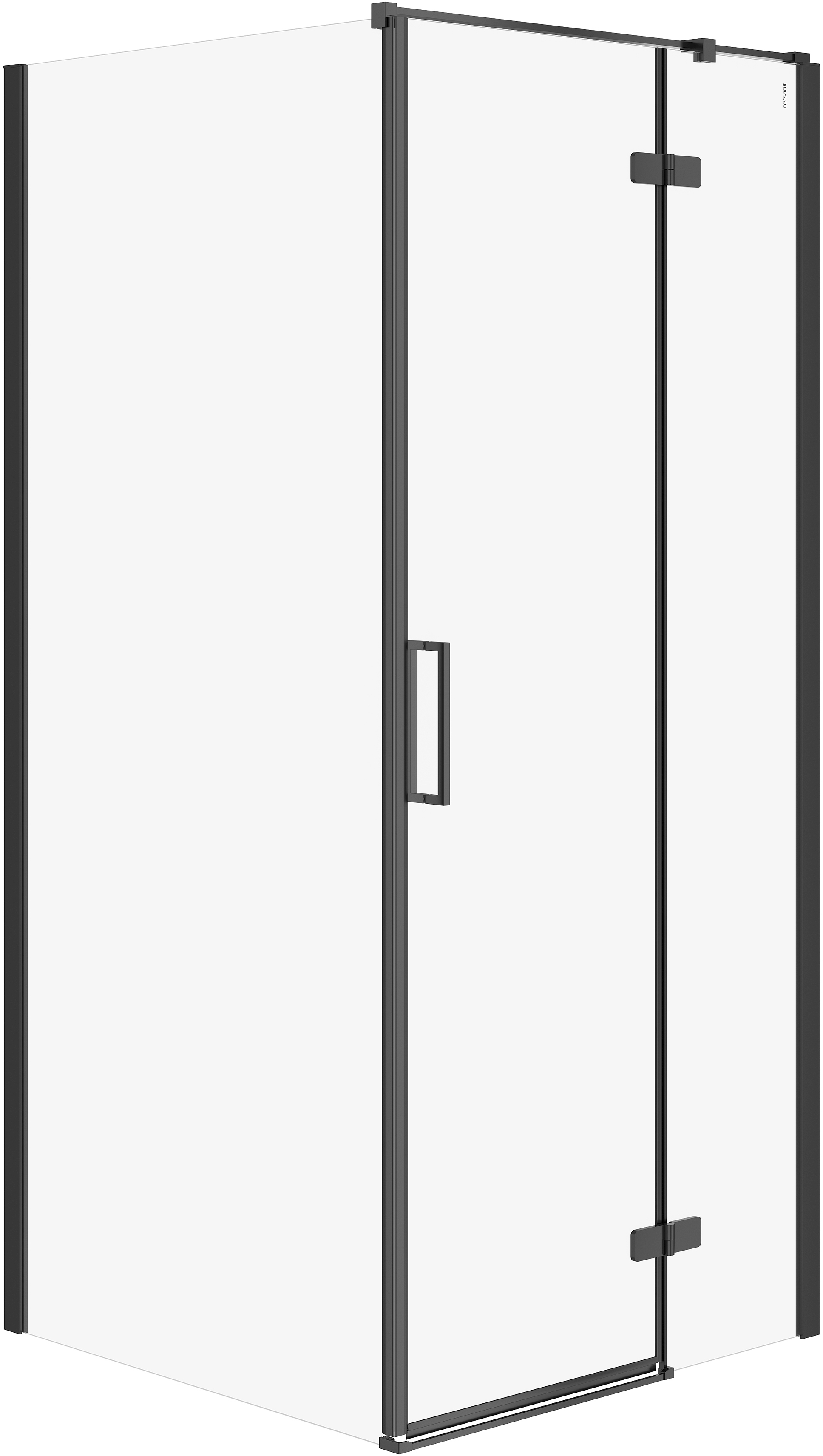 Cersanit City kabina prysznicowa 90x90 cm kwadratowa prawa czarny mat/szkło przezroczyste S584-103