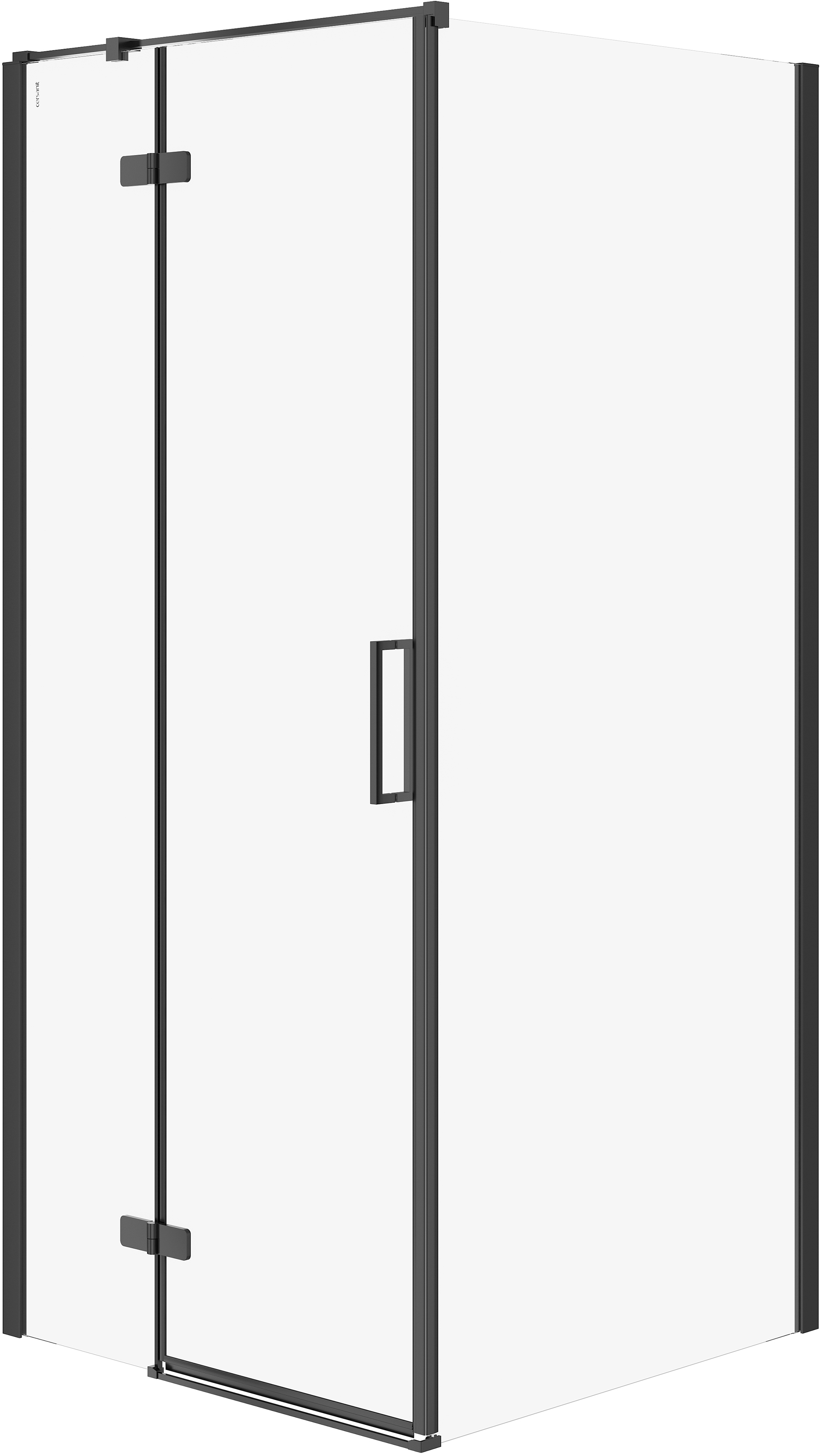 Cersanit City kabina prysznicowa 90x90 cm kwadratowa lewa czarny mat/szkło przezroczyste S584-102