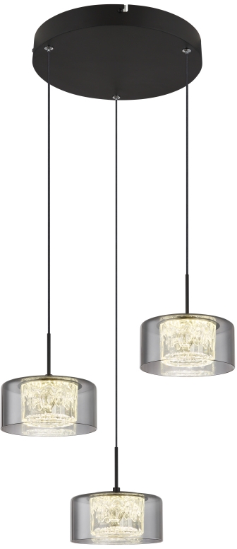 Globo Lighting Fogsy lámpara colgante 3x24 W negro 15634-3