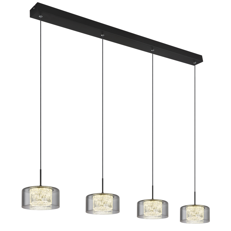 Globo Lighting Fogsy lámpara colgante 4x32 W negro 15634-4