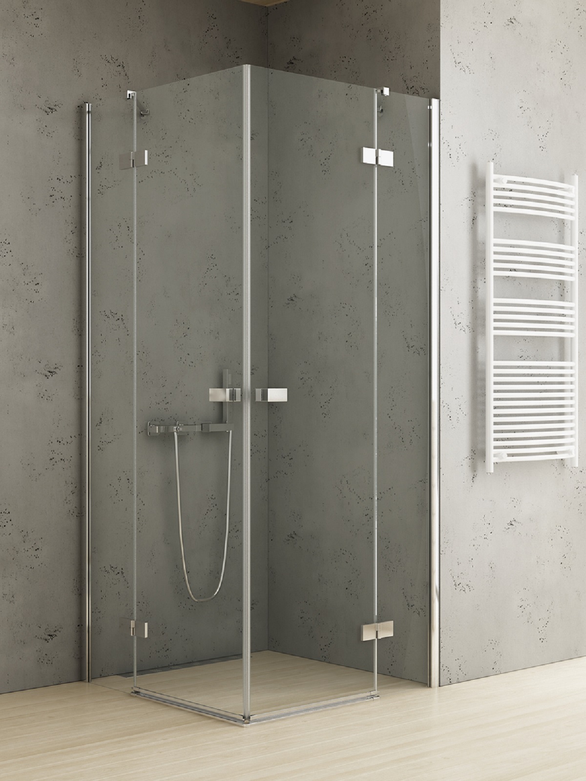 New Trendy Reflexa cabina de ducha 100x90 cm rectangular cromo brillo/vidrio transparente EXK-5173